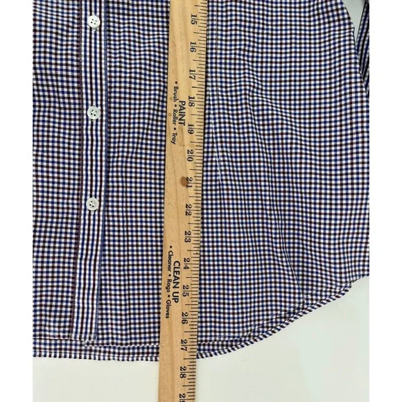 Theory Women's Button-Down Shirt in Navy and White Gingham - Picture 6 of 9